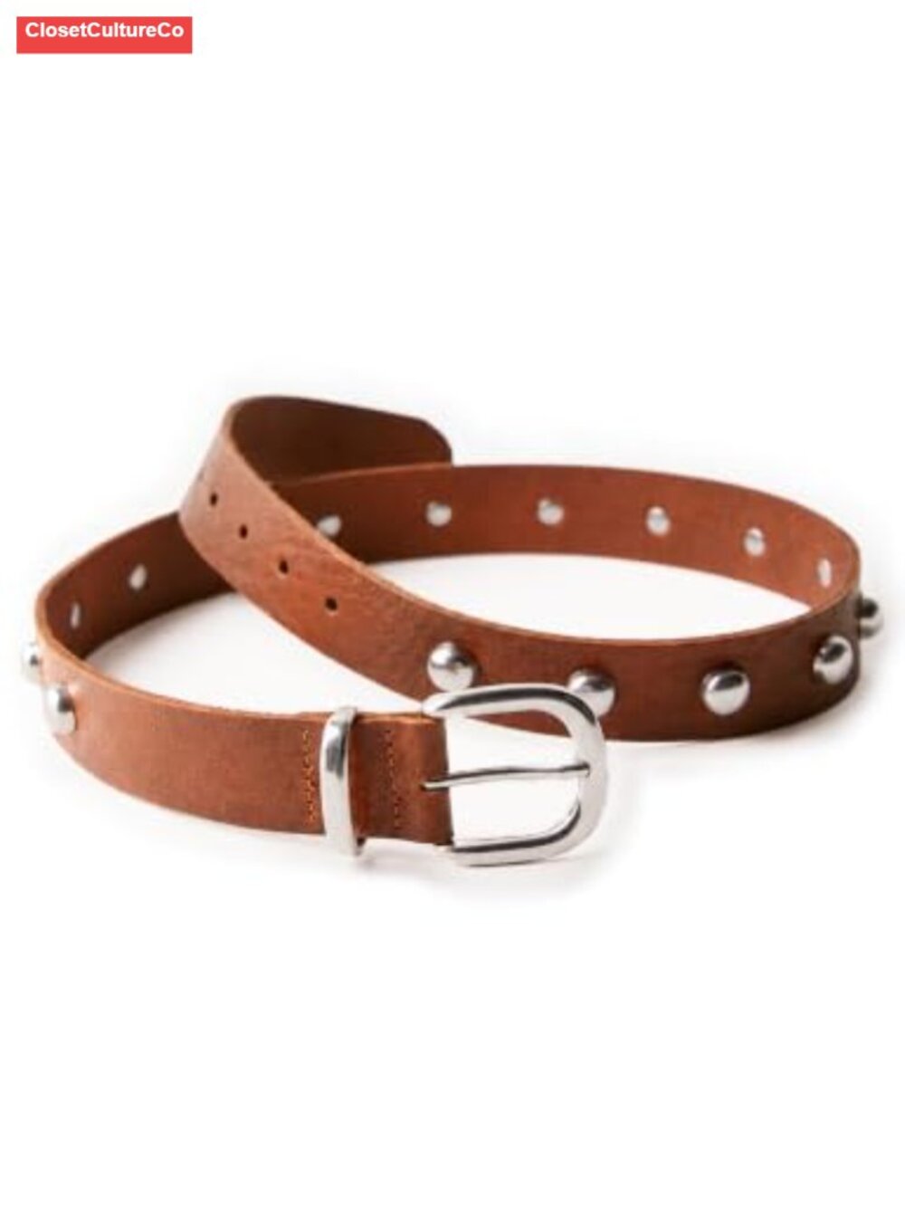 Full Grain Leather Belt Studded Western 1.3" Jean Pants